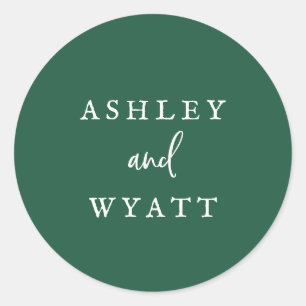 Landenzonnebloem Groen Coördinaat Envelopafdichtin Ronde Sticker