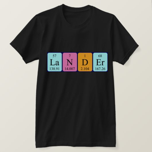 Lander periodiek shirt van de lijstnaam (Design voorkant)