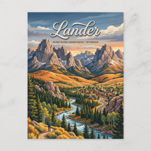 Lander, Wyoming Briefkaart