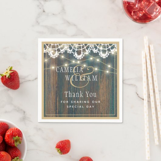 LANDERHOUTEN LICHTEN KANT Bruiloft Dank Je Wel Servet (Insitu)