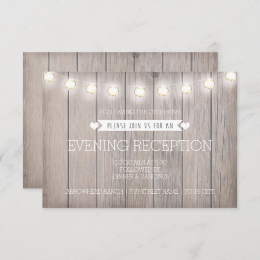 LANDERLICHTEN - AVONDBRIEFKAART ONTVANGST INFORMATIEKAARTJE (Voorkant / Achterkant)