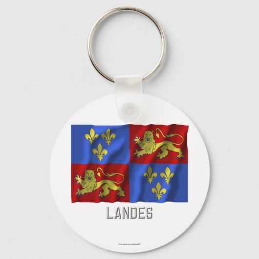 Landes waving flag met name sleutelhanger (Voorkant)