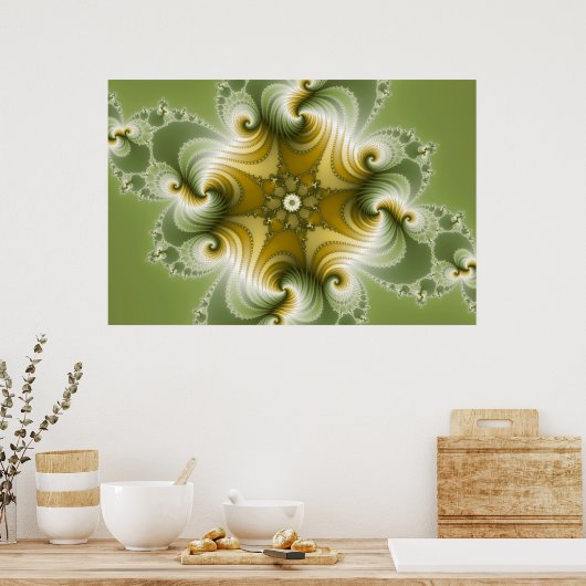 Landfayre - Fractal Art Poster (Keuken)