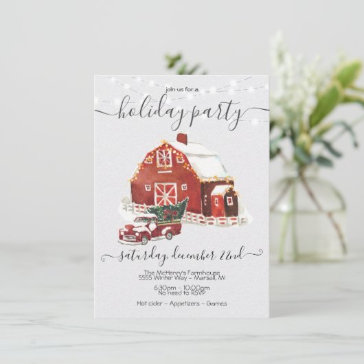 Landfeest met kerstmis en feestdag kaart (Staand voorkant)