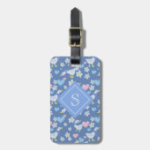  landganzen gepersonaliseerd monogram bagagelabel (Voorkant verticaal)