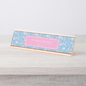  landganzenpatroon gepersonaliseerd bureau naambordje (Voorkant)