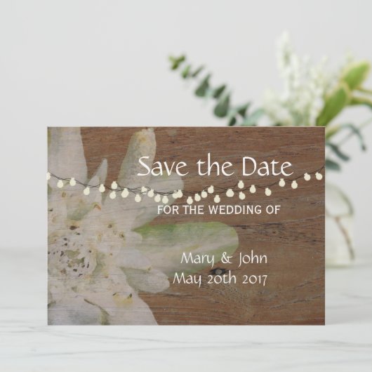 Landgebondenheid Edelweiss slaat de datum op Save The Date (Staand voorkant)