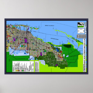 Landgebruiksplan van Miami-Dade County Poster