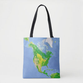 Landgebruiksplattegrond Noord-Amerika Tote Bag