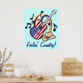 Landgitaar en vlag poster (Keuken)