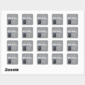 Landgoed Open Huis Modern Chique Grijs Vierkante Sticker (Vel)