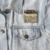 Landgrenzen Vierkante Button 5,1 Cm (In situ)