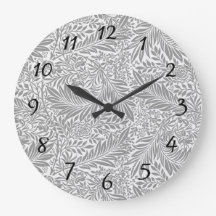 Landgrijs William Morris Leaf Pattern