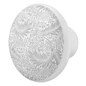 Landgrijs William Morris Leaf Pattern Keramische Knop (Rechts)