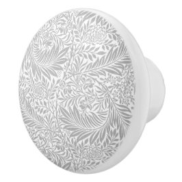 Landgrijs William Morris Leaf Pattern Keramische Knop