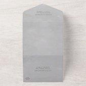 Landgrijze Waterverven verlaten en bergachtig huwe All In One Uitnodiging (Buitenkant)