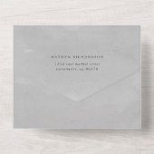 Landgrijze Waterverven verlaten en bergachtig huwe All In One Uitnodiging (Achterkant)