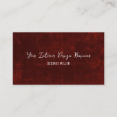 Landgrunge Rustic Dark Red  textuur Visitekaartje (Voorkant)