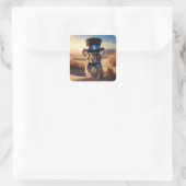 Landheer Muis Gefeliciteerd Vierkante Sticker (Tas)