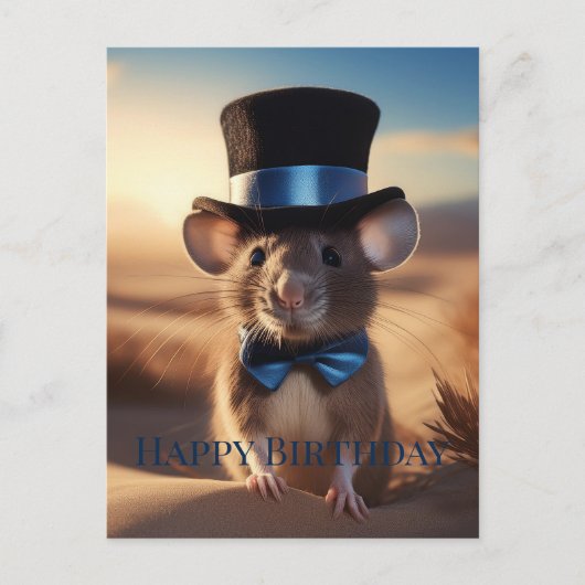 Landheer Muis Verjaardag Briefkaart (Voorkant)