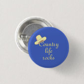 Landhoed & Calligrafie Ronde Button 3,2 Cm (Voorkant /achterkant)