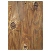 Landhout (Faux) met Knotholes Personalized Klembord (Achterkant)