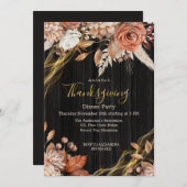  landhout Thanksgiving diner Kaart (Voorkant / Achterkant)