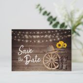 Landhouten vat - sparen de Datum Save The Date (Staand voorkant)