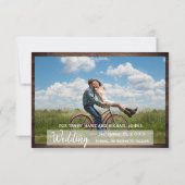 Landhouten vat - sparen de Datum Save The Date (Achterkant)