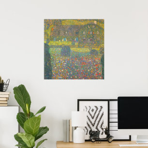 Landhuis aan de Attersee van Gustav Klimt Poster