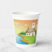 Landhuis aan het meer papieren bekers (Voorkant)