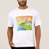 Landhuis aan het meer t-shirt (Voorkant)