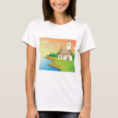 Landhuis aan het meer t-shirt (Voorkant)