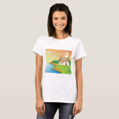 Landhuis aan het meer t-shirt (Voorkant volledig)