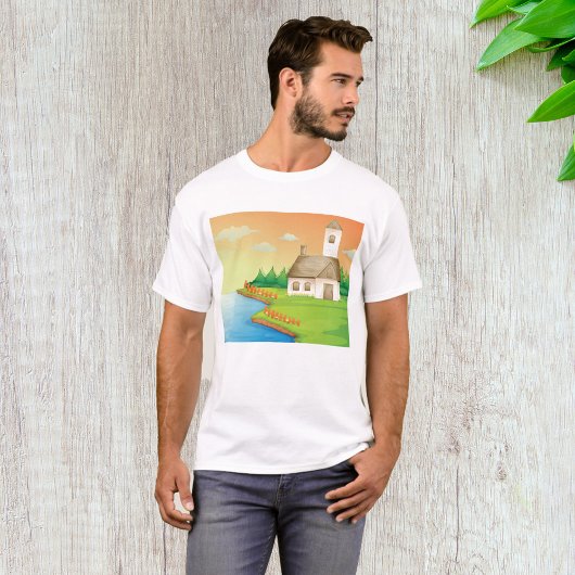 Landhuis aan het meer t-shirt