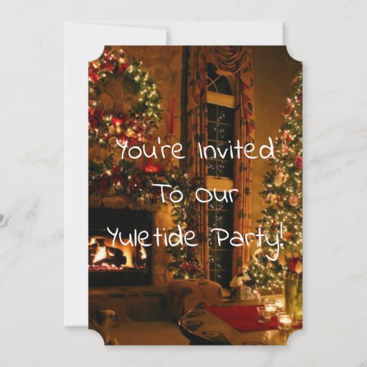 landhuis bomen en open haard kaart (Voorkant)