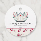 Landhuis en bessen familienaam bedankjes labels (Achterkant)