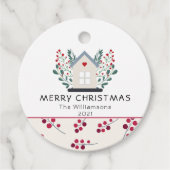 Landhuis en bessen familienaam bedankjes labels (Voorkant)