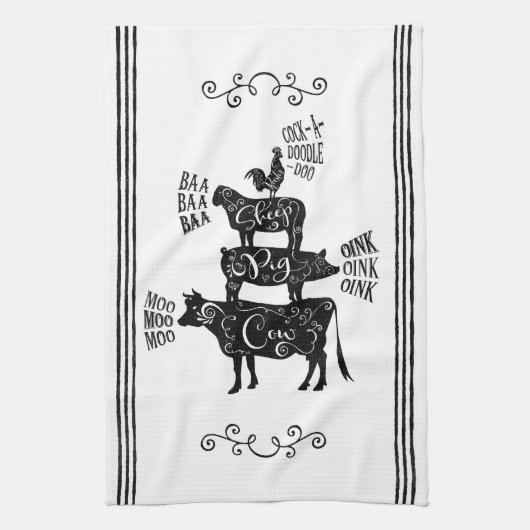  landhuis Gestapeld Boerderij Theedoek (Verticaal)