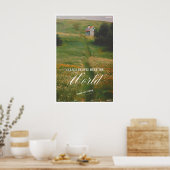 Landhuis in weidelandschap kunstprint dorp poster (Keuken)