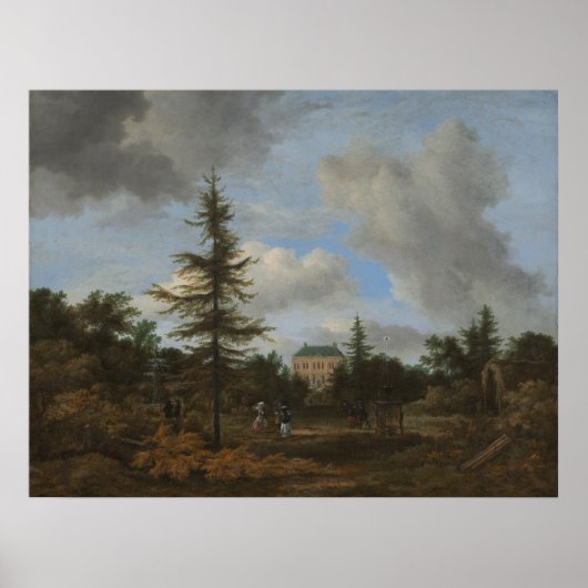 Landhuis - Jacob van Ruisdael Fine Art Poster (Voorkant)