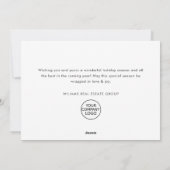  Landhuis Kerstboom Bedrijf Feestdagenkaart (Achterkant)