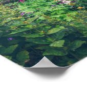 Landhuis met kleurrijke tuin poster (Hoek)