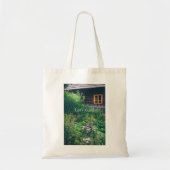 Landhuis met kleurrijke tuin tote bag (Voorkant)