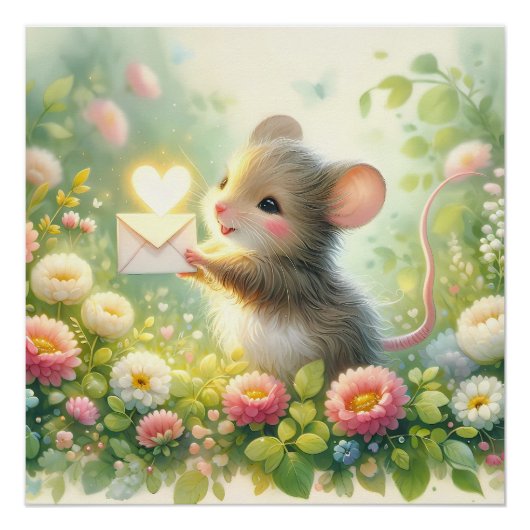Landhuis Muis Liebesbrief Weide Perfect Poster (Voorkant)