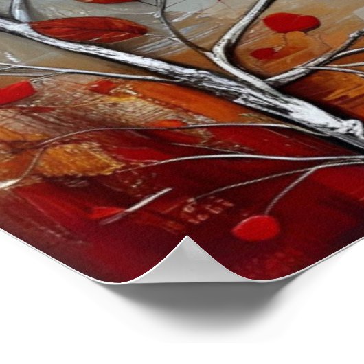 Landhuis op de heuvel grunge Ai art Poster (Hoek)