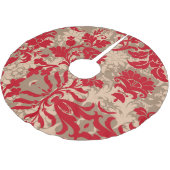  landhuis Red Tan Damask Kerstboom Rok (Gekanteld)