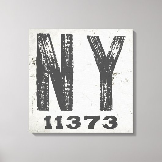 Landhuis Rustic State Postcode New York Canvas Afdruk (Voorkant)