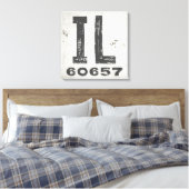 Landhuis Rustieke Staat Postcode Illinois Canvas Afdruk (Insitu (Slaapkamer))