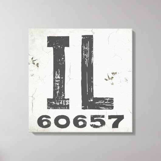 Landhuis Rustieke Staat Postcode Illinois Canvas Afdruk (Voorkant)